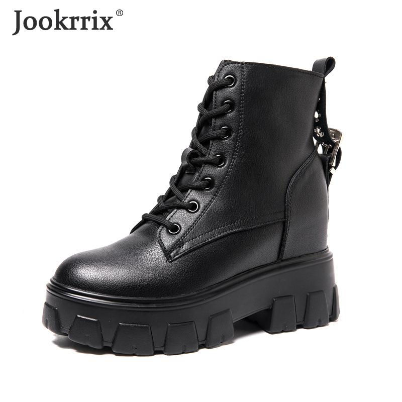 

2020 Women Boots Winter Fashion Increased 8cm Thick Sole Boots Lady Fashion Shoes Female Brand Lady Warm Jookrrix ZB1125, Black
