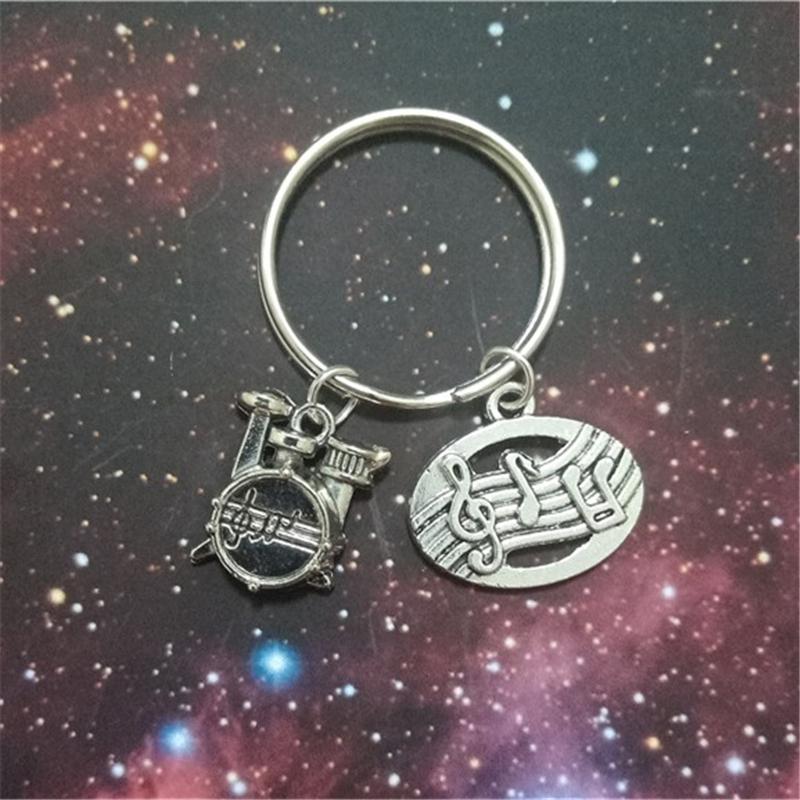 

Drum Keychain Music Notes Keychain Drum Keyring Music Christmas Graduation