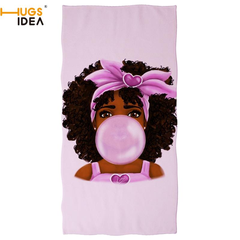 

Black Art African Girl Print Bath/beach Towel Black Girl Blowing Bubble Gum Pool Towel Large Blanket Luxury Spa/sport/gym Sheet, Hmm1213