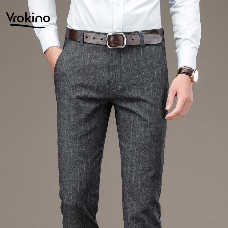 

Men's striped casual pants 2020 autumn and winter new Fashion high-quality stretch youth trousers Brand men's clothing, Blue