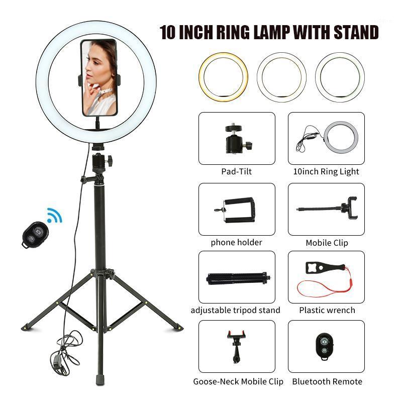 

10 Inch LED Ring Light With Stand Youtube Live Video Photography Lamp USB Ring Lamp Bluetooth Dimming Selfie Light1