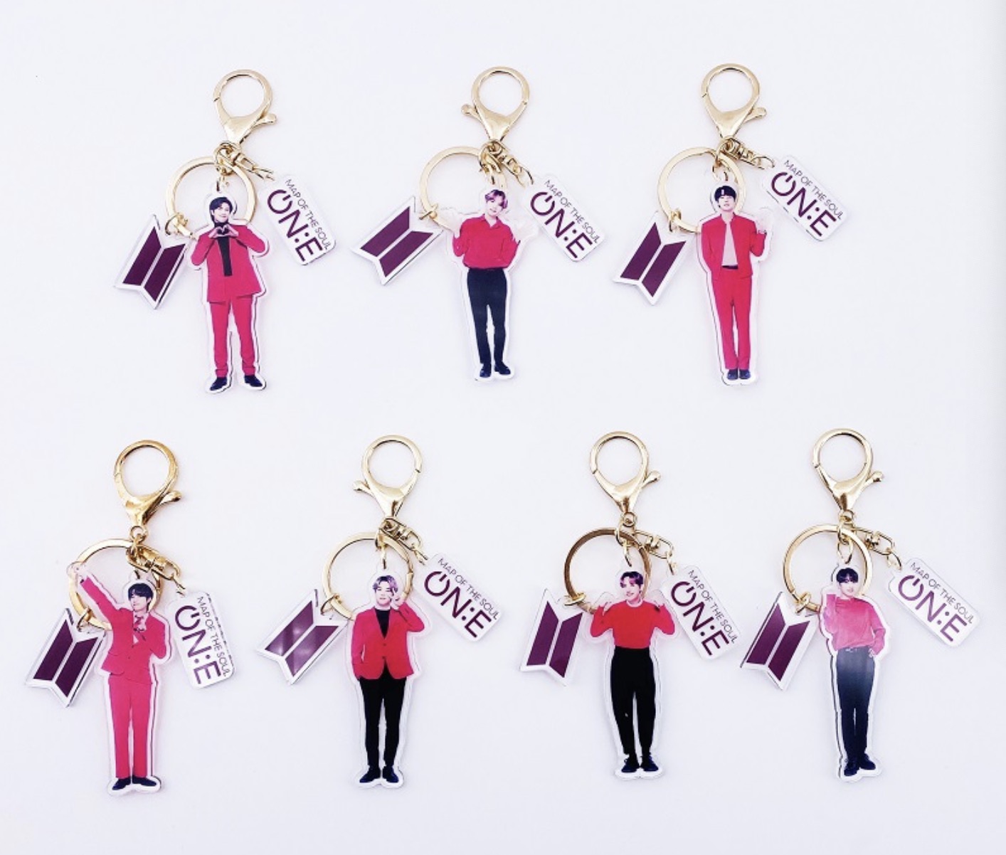 

7pcs/lot free shipping bts one keychain/pendent for free shipping