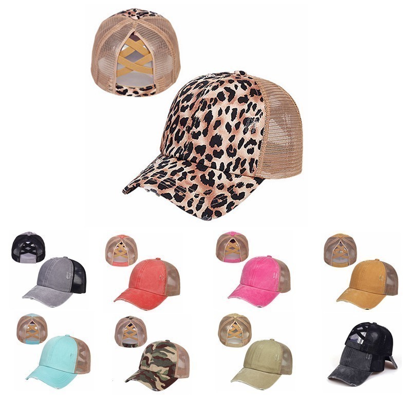 

Ponytail Ball Caps Cross Criss Washable Ball Cap Retro Ball Cap Unisex Sunshade Visor Cap Hat Outdoor Snapbacks Caps