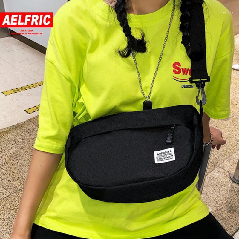 

AELFRIC Unisex Waist Chest Bags Fanny Pack Women Street Style Hip Hop Package Large Capacity Crossbody Bag Bum Packs Streetwear1, Red
