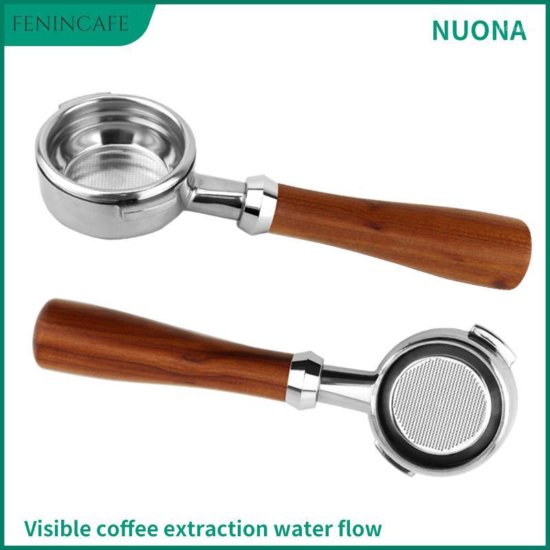 

NUOVA Coffee Machine Bottomless Portafilter Solid Wood Handle Bottomless Filter Basket NUOVA Semi-automatic Coffee Machine Serie1