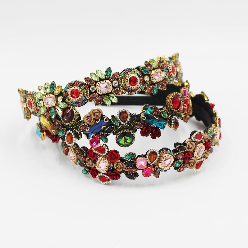 

Hair Clips & Barrettes Sparkly Full Clear Crystal Gem Headbands Padded Diamante Rhinestone Bridal Fashion Temperament Accessories 869