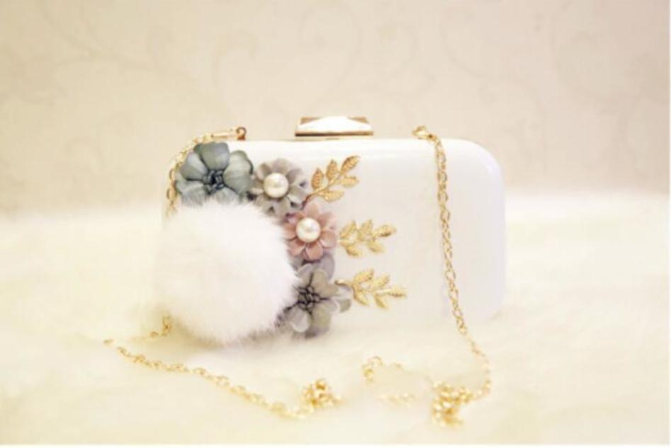 

Women Evening Clutch Bag Diamond Clutch Female Silver Clutch Wedding Purse Party Banquet White 2021