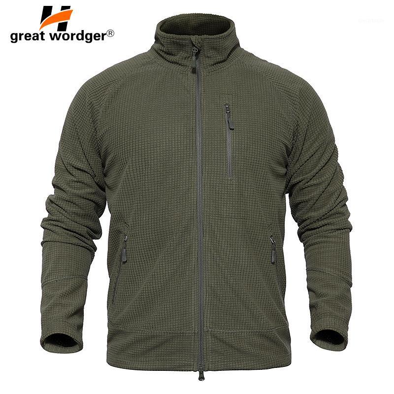 

Tactical Fleece Jacket Men US Army Windbreaker Clothes Male Multi Pockets Outerwear Outdoor Hiking Coat For Men1, Army green