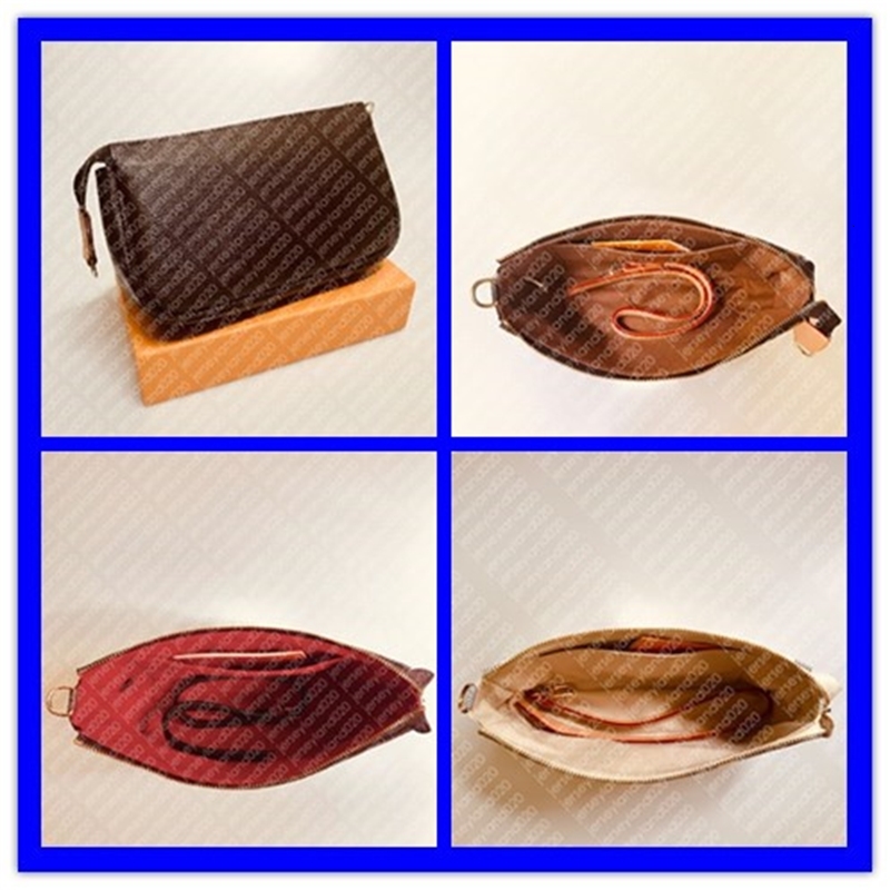 

M40712 N41207 MINI POCHETTE ACCESSOIRES Designer Women's Clutch Evening Mini Handbag Small Luxury Shoulder Phone Purse Cles Pouch Bag M58009, Brown with flowers
