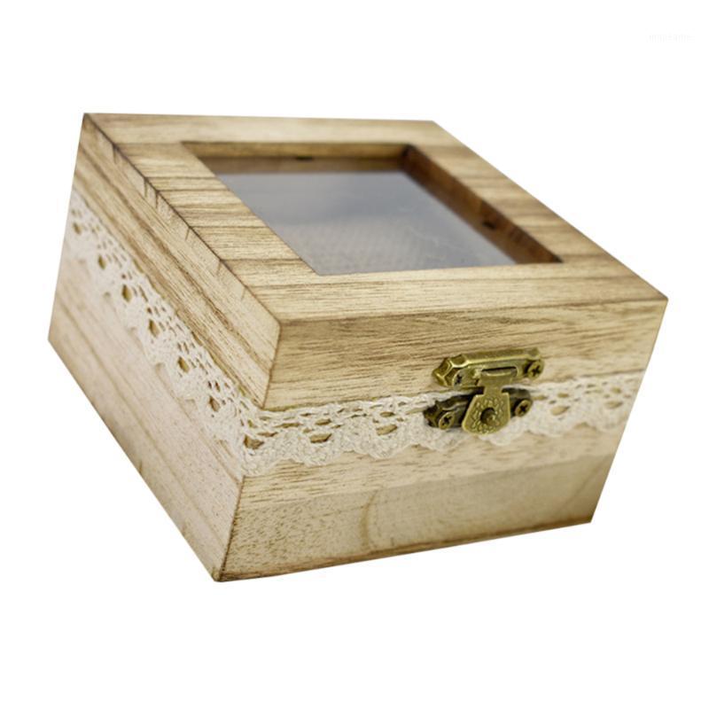 

Romantic Wedding Supplies Rustic Wedding Wood Ring Box Holder Ring Bearer Box Jewelry Case new1