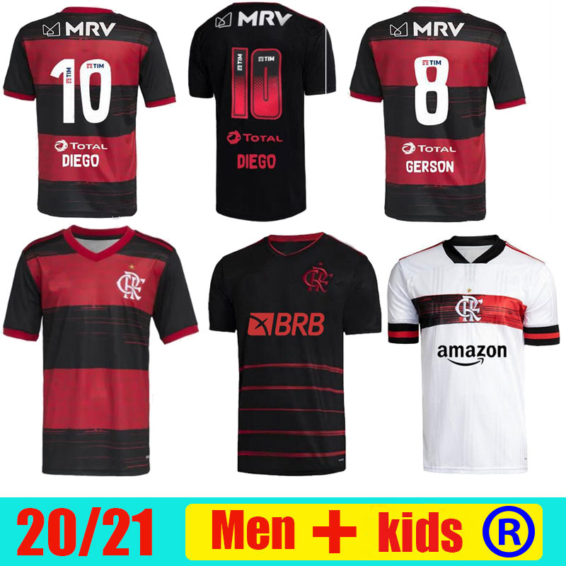 

2020 Flamengo soccer jersey DE ARRASCAETA GABRIEL Barbosa football shirts kids kit GERSON B.HENRIQUE uniform Camisa Flamengo Feminina 20/21, Black