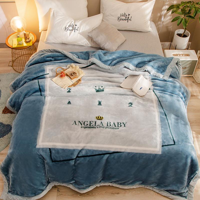 

Thick Flannel Blanket Lamb Edging Solid Color Bed Covers For Adult The Throw Sofa For Sheet Soft Bedspread Couch Blankets Bed