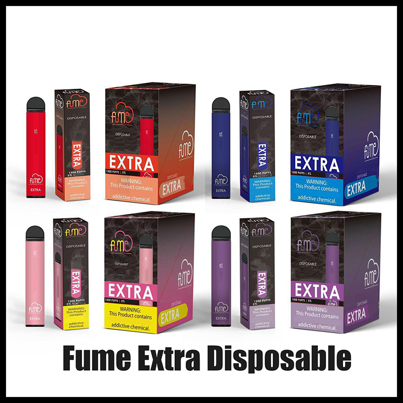 

Fume Extra 1500 Puffs Disposable Vape Pen Kit 850mAh Battery 5ml Pods Cartridges Vapors Device e Cigs Vaporizers Kits bang xxl puff max labs