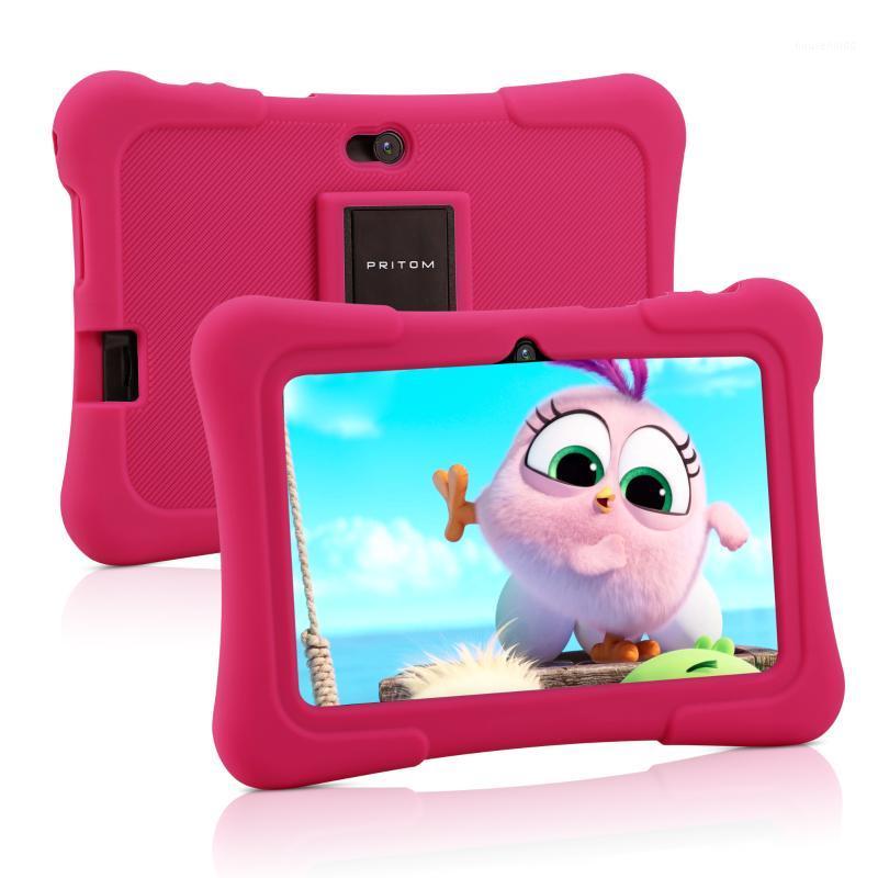 

PRITOM 7 inch Kids Tablet PC 1GB RAM 16GB ROM Android 9.0 Quad Core Tablets WiFi Bluetooth Dual Camera with Kids Tablet Case1, As pic