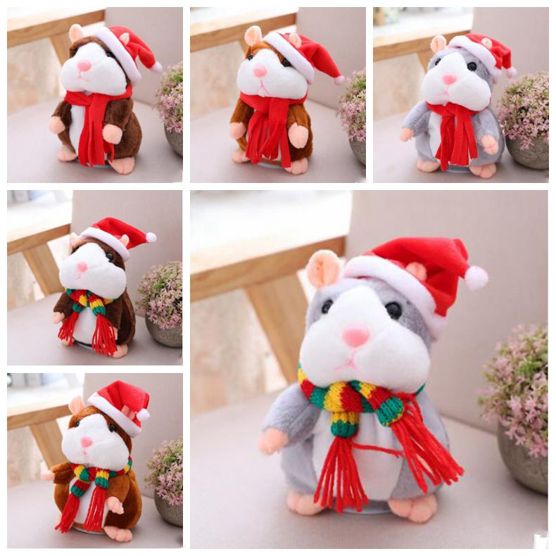

Talking Hamster Plush Toys Cute Animal Cartoon Kawaii Speak Talking Sound Record Hamster Talking Toy Children Christmas Gifts 16cm YL809, Remark your choices