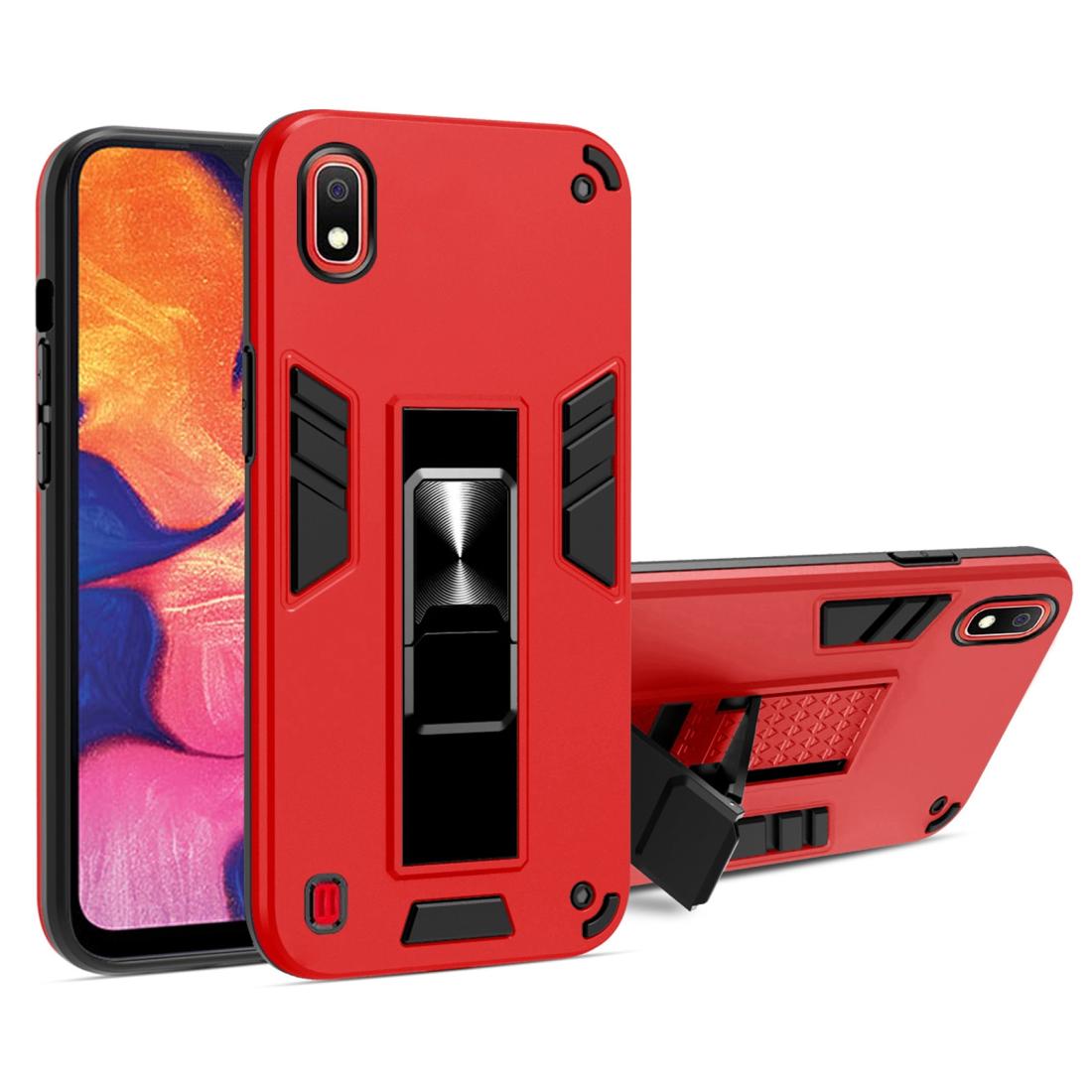 

For Samsung Galaxy A10 2 in 1 PC TPU Shockproof Protective Case with Invisible Holder