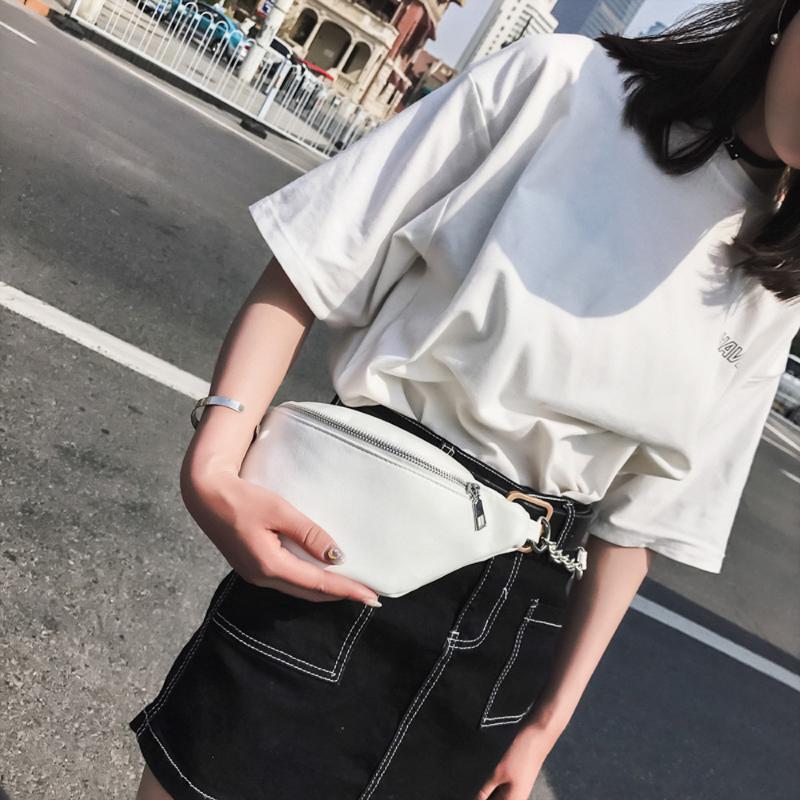 

Women Waist Pack Bag Waist Bag Men Waterproof Hip Girl Leather Bum Women Pochete Masculina Pequena, Black