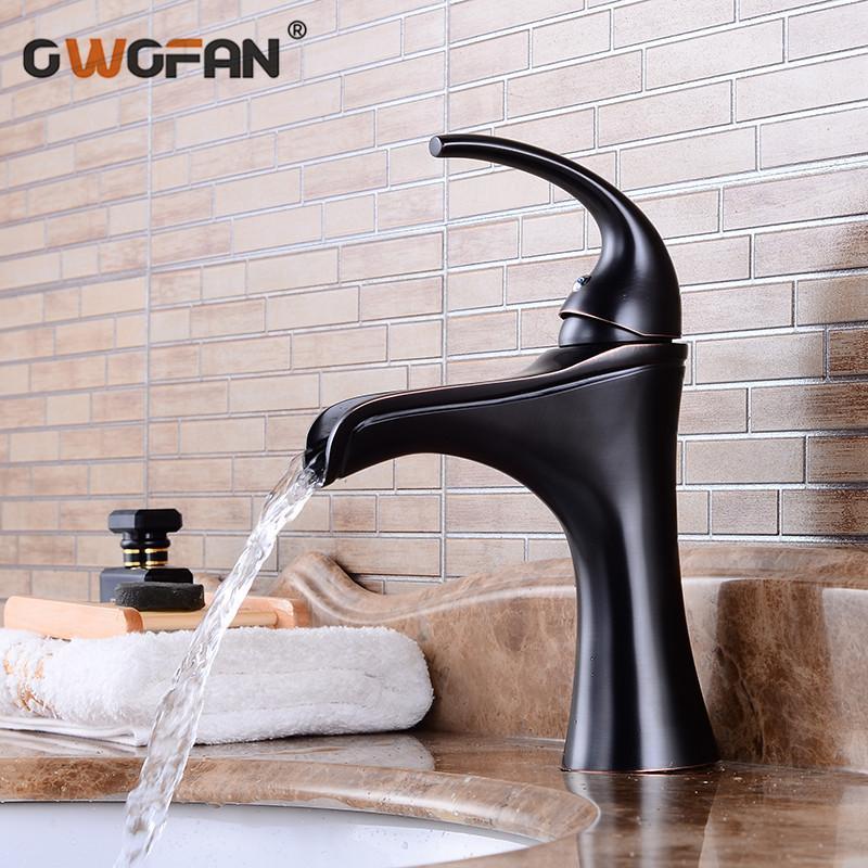 

Modern Style Basin Faucets Bathroom Faucet Deck Mounted Waterfall Single Hole Mixer Taps Both Cold and Hot Water Tap S79-4071