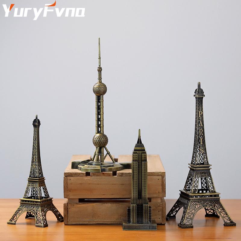 

YuryFvna Metal Architecture Figurine World Famous Landmark Building Souvenir Statue Home Office Desktop Decor Christmas Gift