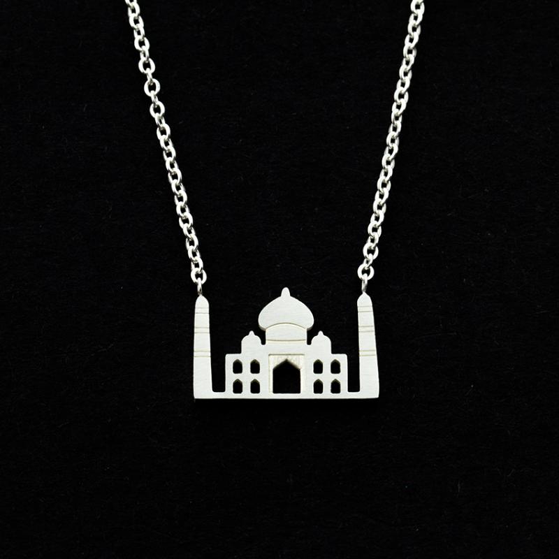 

Stainless Steel Fashion Jewelry Exquisite Castle Necklace Child's Fairy Tale Building Pendant for Fans Summer Gift Drop Shipping