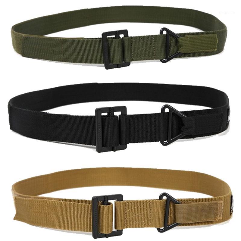 

Nylon Tactical Belt Sport Safety Waist Support Belt Outdoor Combat Rescue Hunting Waistband 3 Size1, Black