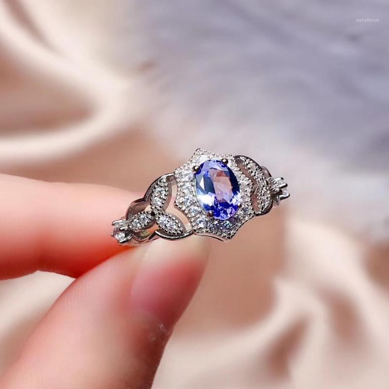 

New Arrival Real Natural Tanzanite Ring 925 sterling silver Fine jewelry New Design Natural and Real Tanzanite Ring1