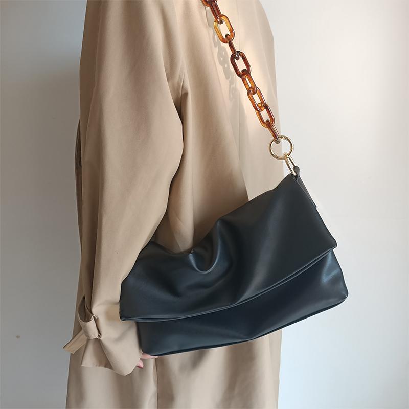 

Vintage Fashion Female Tote big Bag 2021 New Quality PU Leather Women's Designer Handbag High capacity Shoulder Messenger Bag, Black