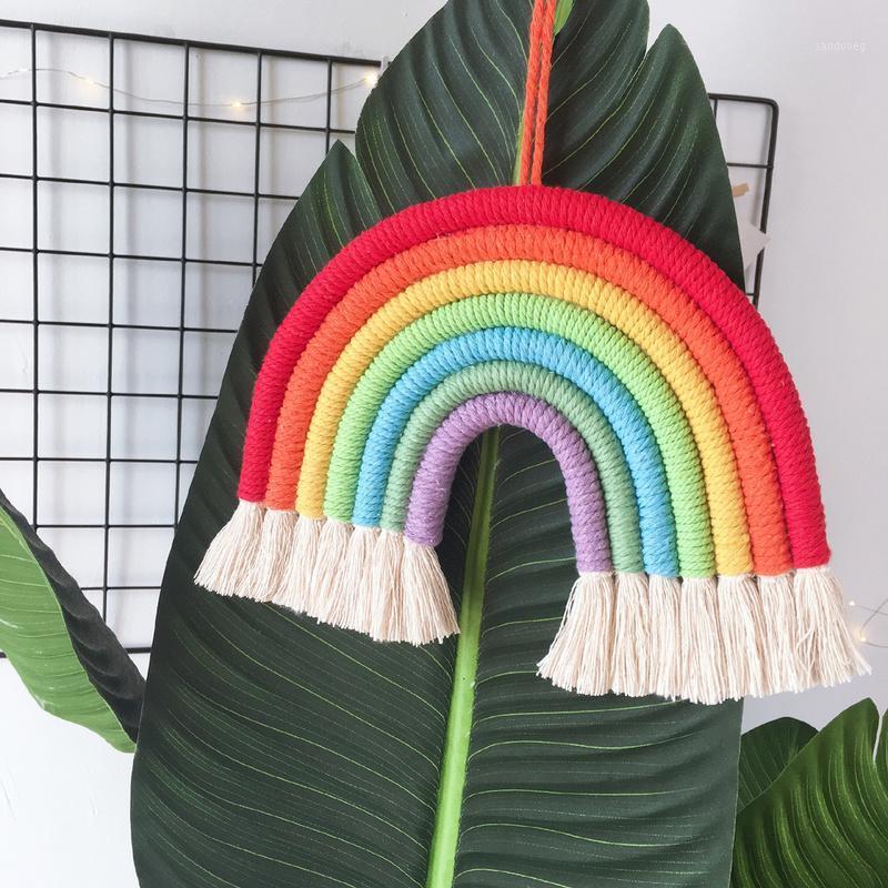 

Rainbow Hanging Decor Macrame Home Decoration Accessorie Nordic Wall Ornaments Kids Baby Room Photography Wedding Decoration1