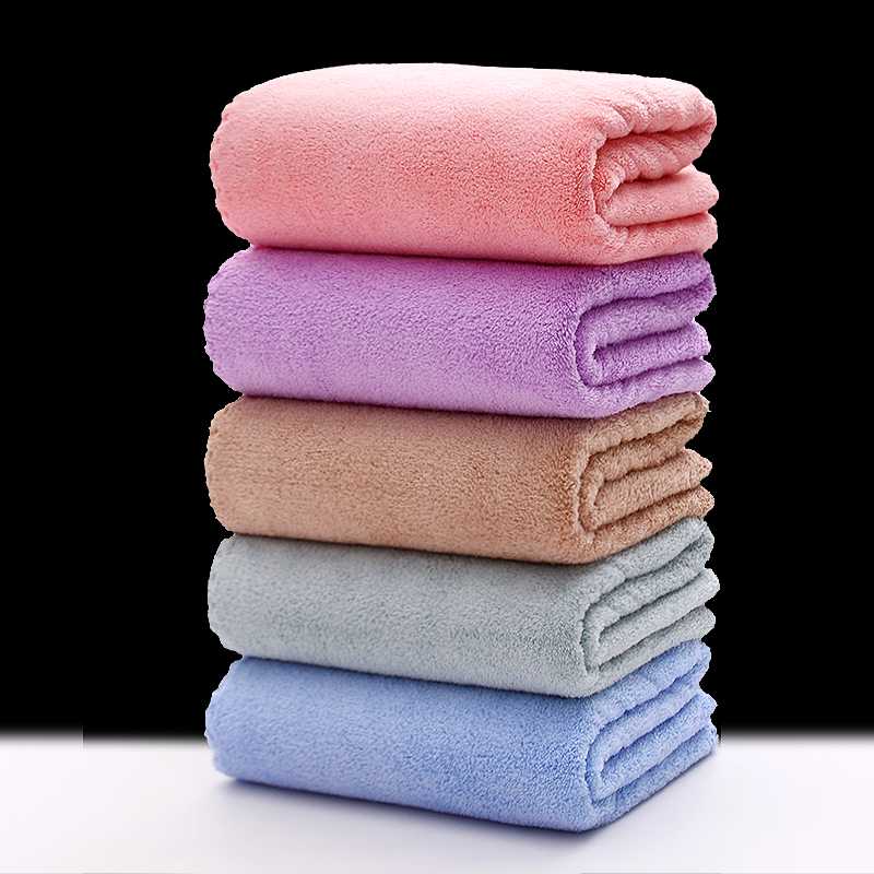 

2 Pieces Bath Towel Set Coral Velvet Absorbent for Adults Face Towel Bath TSoft Comfortable Bathroom 2 Set, Pink