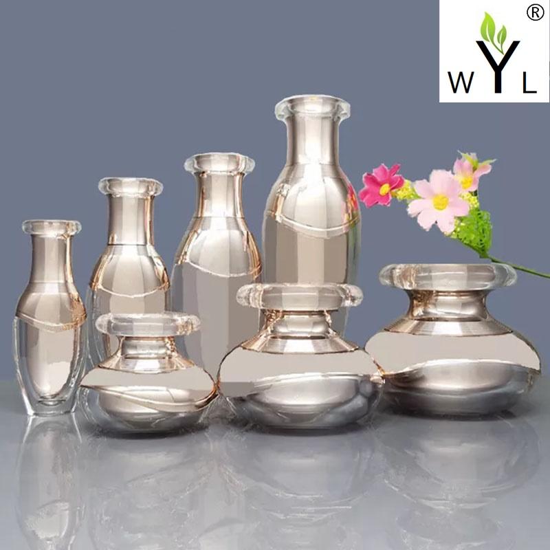 

10pcs/lot 15/30/50g 100ml Empty Acrylic Cosmetic Cream Jar Pot Makeup Liquid Sprayer Atomizer Lotion Press Pump Bottle Set