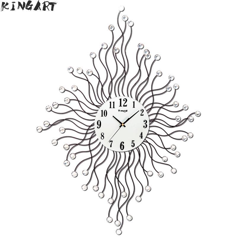 

85CM Big Wall Clock Metal Large Silent Wall Clock Living Room Modern Design Clocks For Home Decor Simple Hanging 155220020