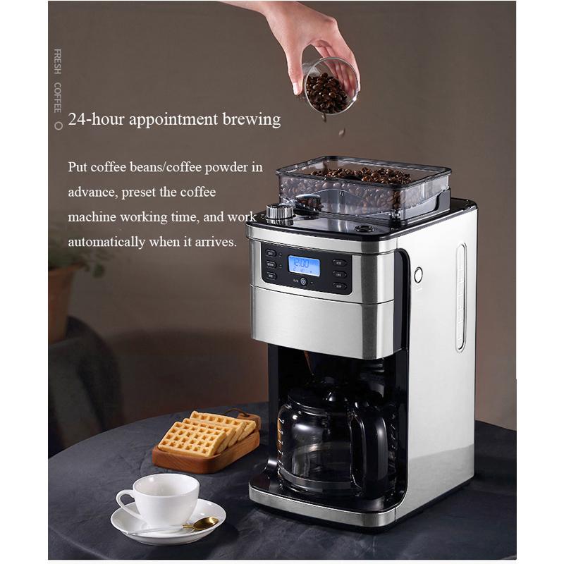 

Household small automatic coffee machine freshly ground coffee pot grinding machine