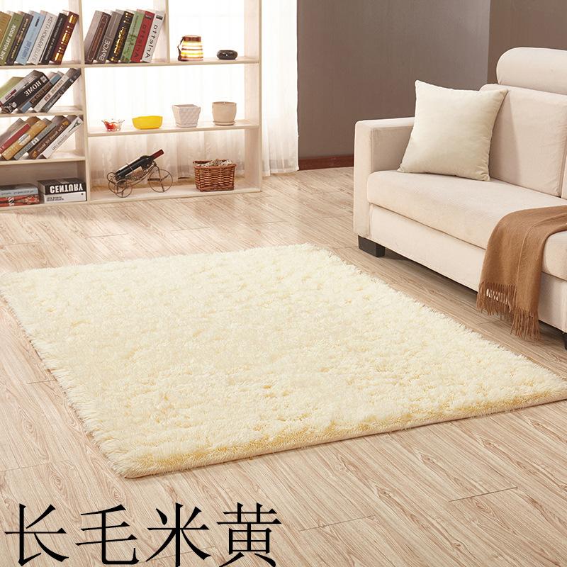 

2021 Soft Long Plush 3.5 CM Solid Carpet Square Rectangle Anti-slip Carpets for Living Room Bedroom Doormat Yoga Mats Beige New, Navy blue