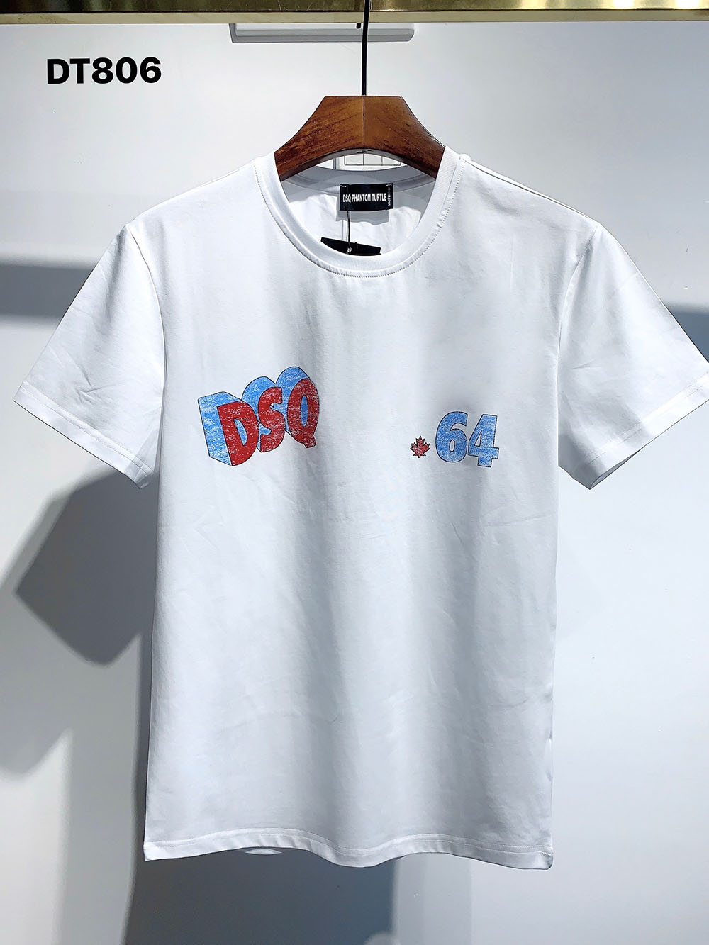 

DSQ PHANTOM TURTLE 2021SS New Mens Designer T shirt Paris fashion Tshirts Summer DSQ Pattern T-shirt Male Top Quality 100% Cotton Top 1058, White