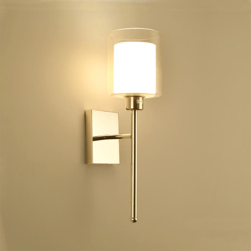 

Modern Led Sconce Wall Lights Lamp Glass Creative Home Deco Wandlamp Stainless Steel luminaire Indoor Lighting Glod/Silver E27