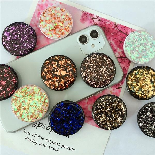 

Glitter Bling Cell Phone Holder Glitter sparklinga airbag Mount Grip Stand Sockets Tablets holders For iphone XR XS Samsung, Mixed color