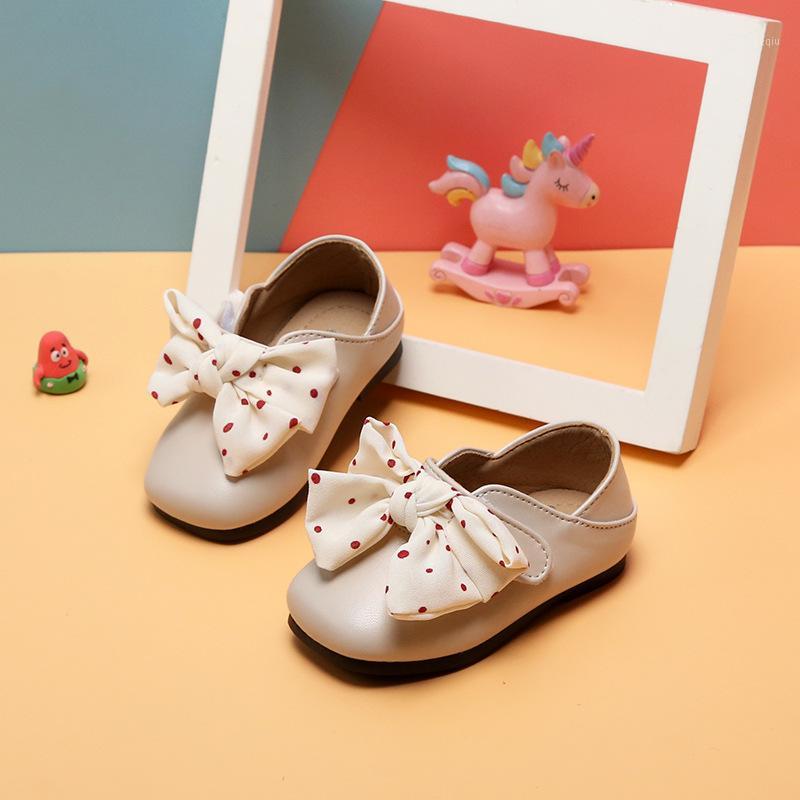 

Spring Children's Leather Shoes -3 Years Old Princess Shoes Infant Soft Bottom Bow Leather1, Pink