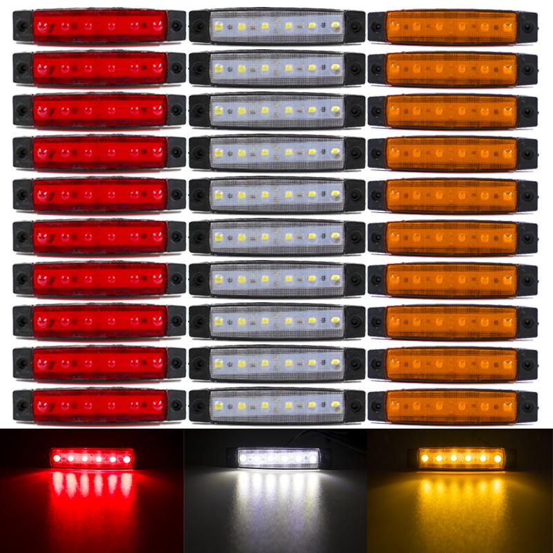 

Emergency Lights 10PCS/30PCS 6 SMD LED Side Marker Turn Signal Brake Rear Warning Tail Light Indicator Lamp Car Bus Trailer Truck Lorry 12V