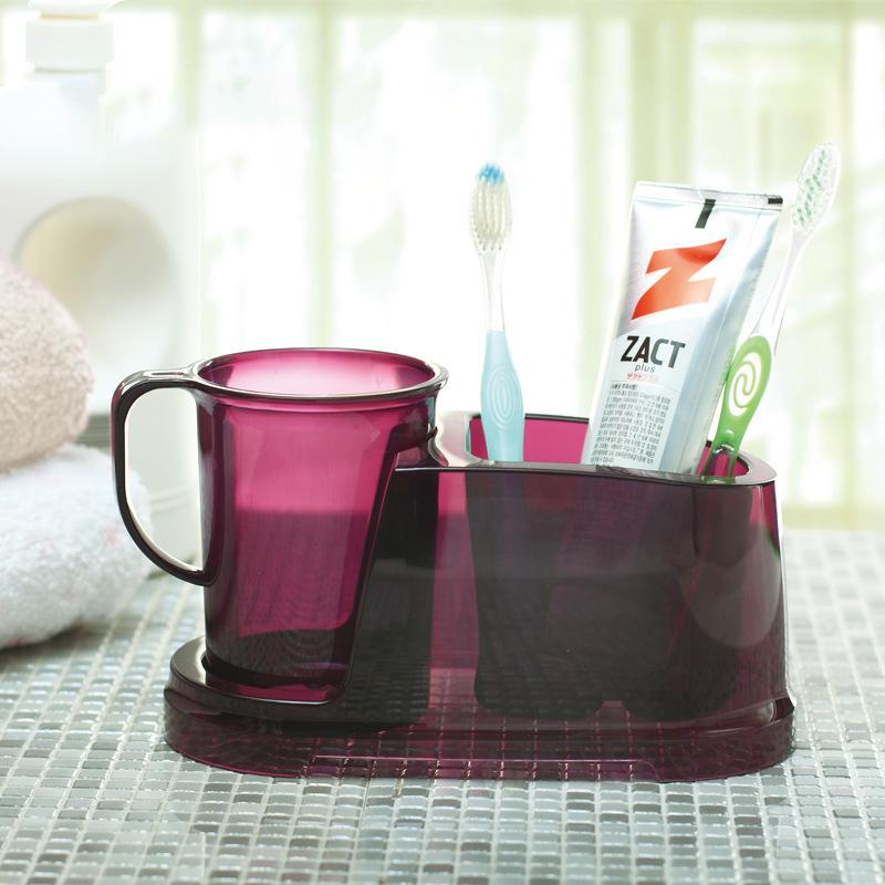 

Bath Accessory Set One Person Toothbrush Toothpaste Holder Toothbrushing Bathroom Accessories Sets 2 Pcs Storage Box Case Household Items