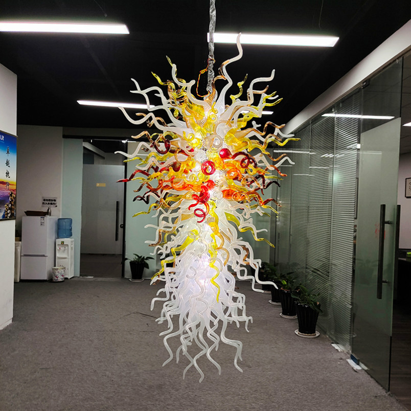 

Hand Blown Lamps Chandelier Lighting Led Ceiling Mount Light Energy Saving Lustre Multicolor Chandeliers for Living Room Home Decoration