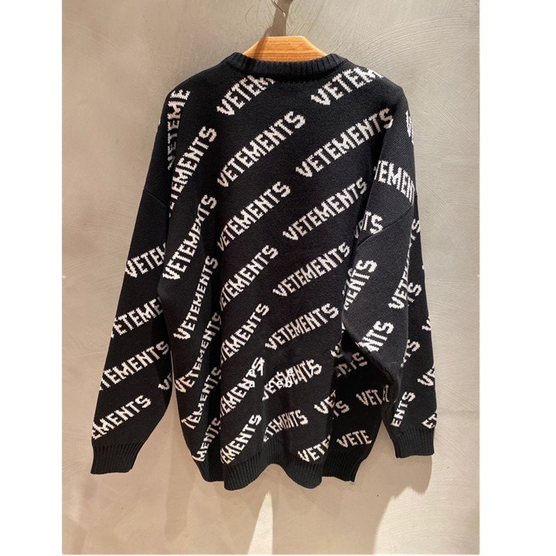 

2021 New Sweater Men Women 1:1 Top Quality Thick Material Vtm Sweaters Autumn Winter Vetements Knitted Jumper Rn60