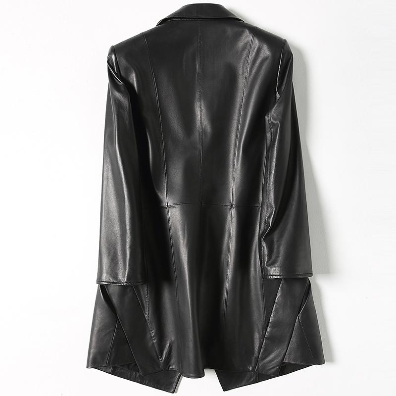 

Women Genuine Leather Jacket 2020 Casual Spring Autumn Natural Sheepskin Coat Female Real Leather Jackets Black WYQ1215