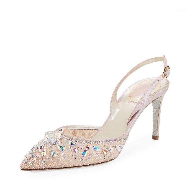 

OllyMurs 2020 new fashion women's shoes Sandals Rhinestone Summer lace1, Black