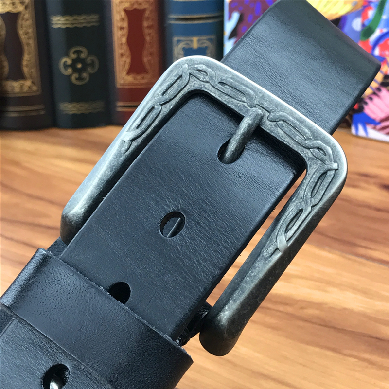 

Buckle from vintage Wide Of Leather Gross Men Ceinture Homme Masculino Pants Jeans Waist Belt MBT0041 Riem AKAP, Black