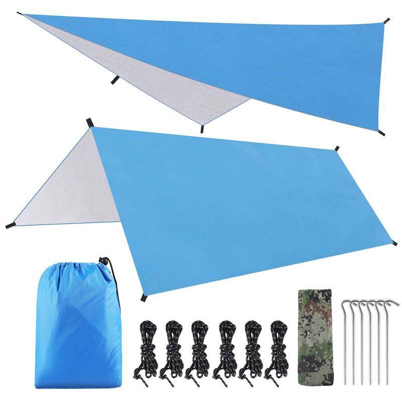 

3mx3m Awning Waterproof Tarp Tent Outdoor Camping Sun Shelter Canopy Sunshade Sun Shade Beach Garden Travel Picnic Tourist Tarp1