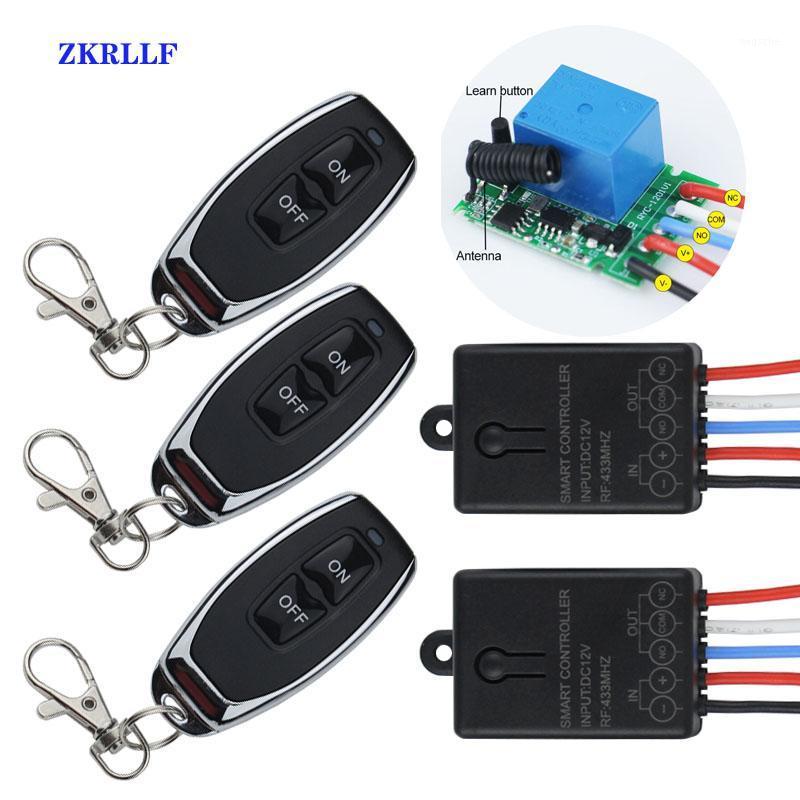 

ZKRLLF 433Mhz Universal Wireless Remote Control Switch DC 12V 1CH Relay Receiver Module RF Transmitter For Car Atmosphere Lights1