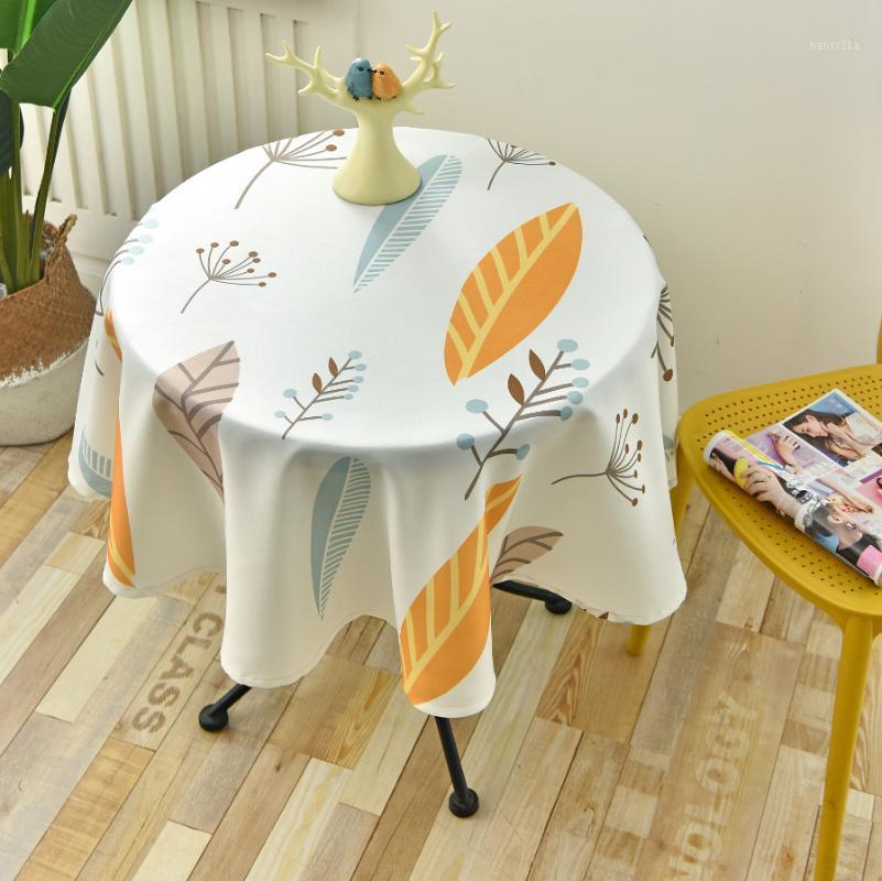 

Ins Nordic style round tablecloth simple waterproof oil-proof restaurant hotel household round table cloth printing1, T10