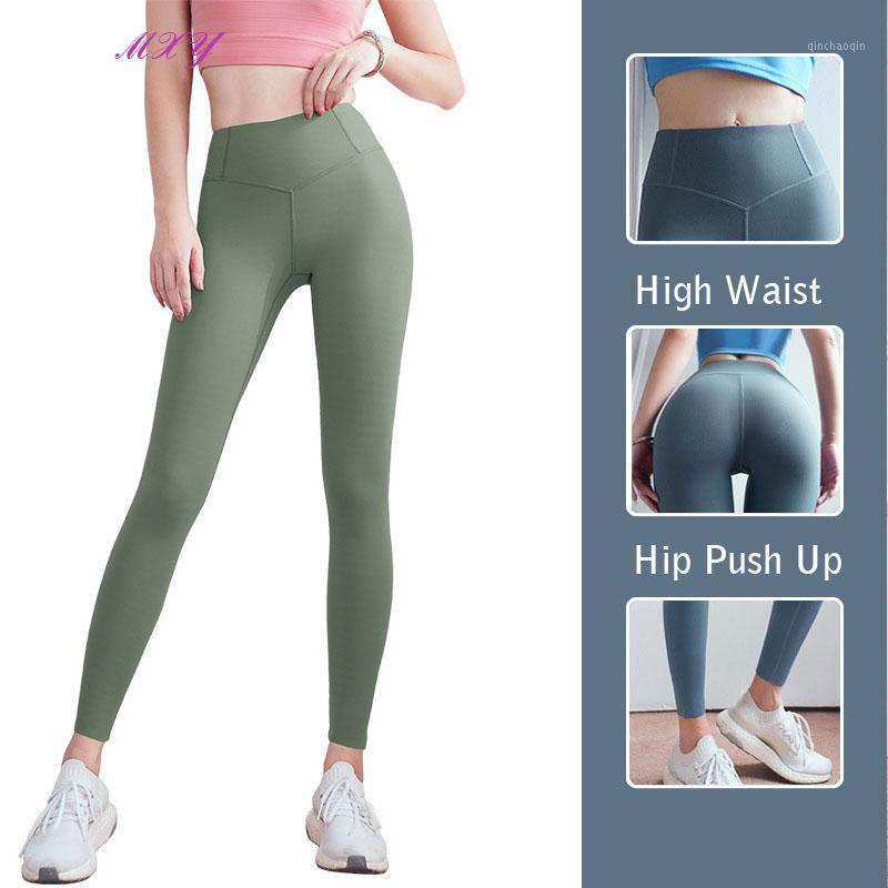 

Feeling nude fitness yoga leggings solid color peach hips running jogging sport leggings high waist gorgeous color yoga1, Black