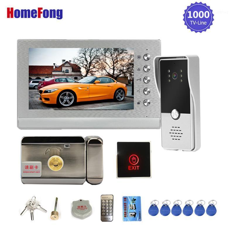 

Homefong 7 Inch Video Intercom With Lock Video Door Phone Door Release Exit Button 3A Power for Access Control1