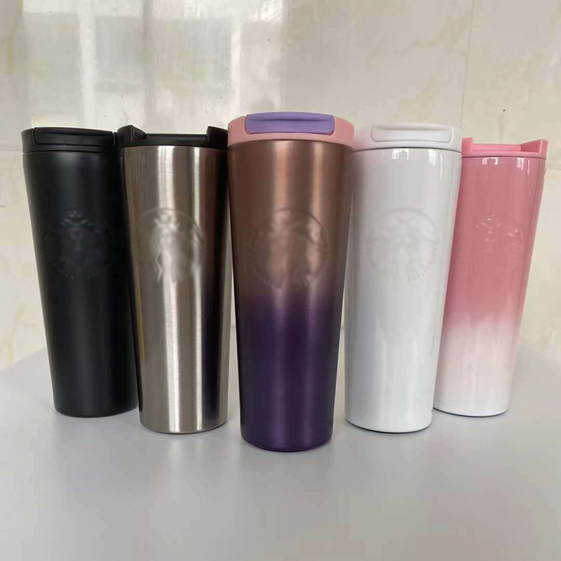 

OfficeTravel Coffee Cup Drinkware Tumblers Mug Fashion Starbucks Lavender Powder Purple Gradient Goddess Shade Stainless Steel Accompanying Couple Free DHL, As the picture